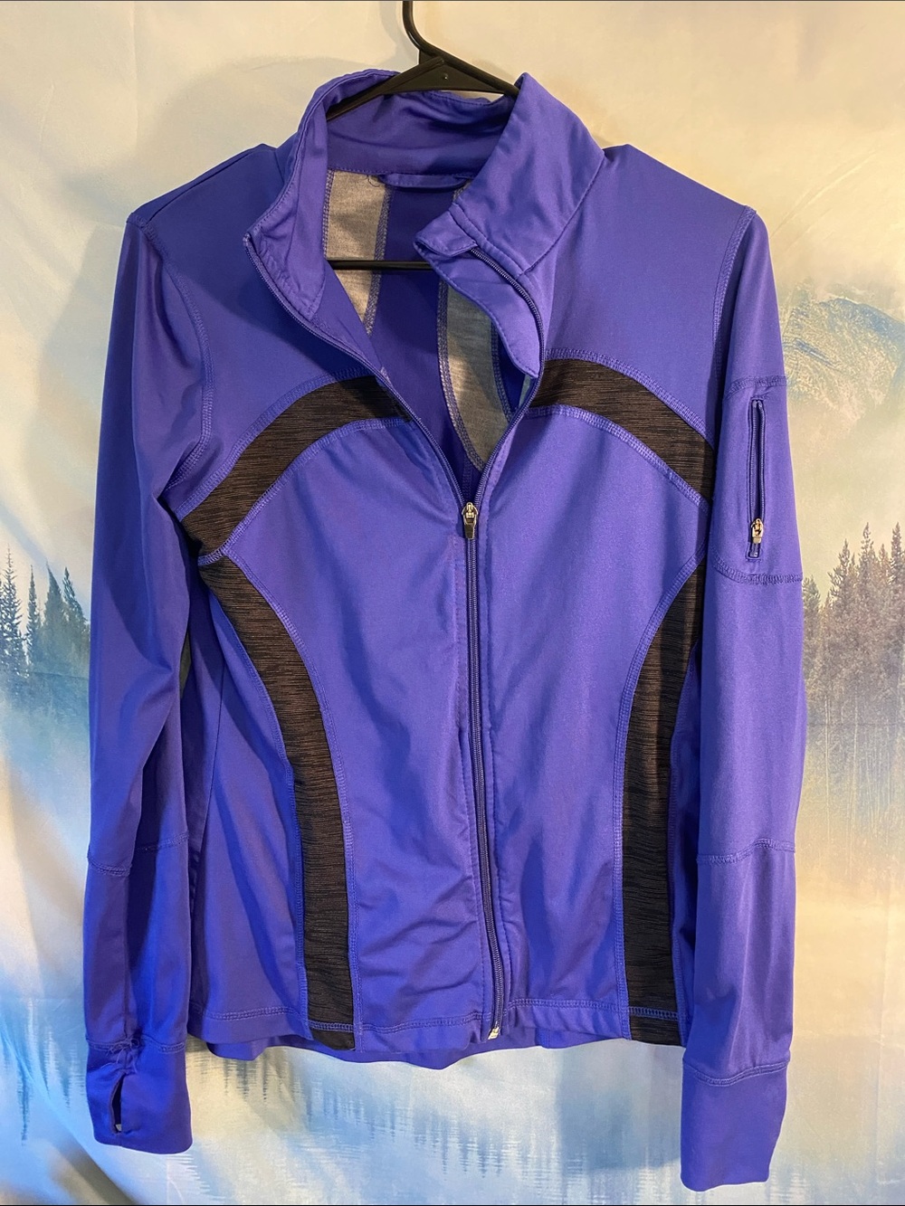 Tek Gear Women's Purple Full-Zip Utility Jacket with Contrast Panels